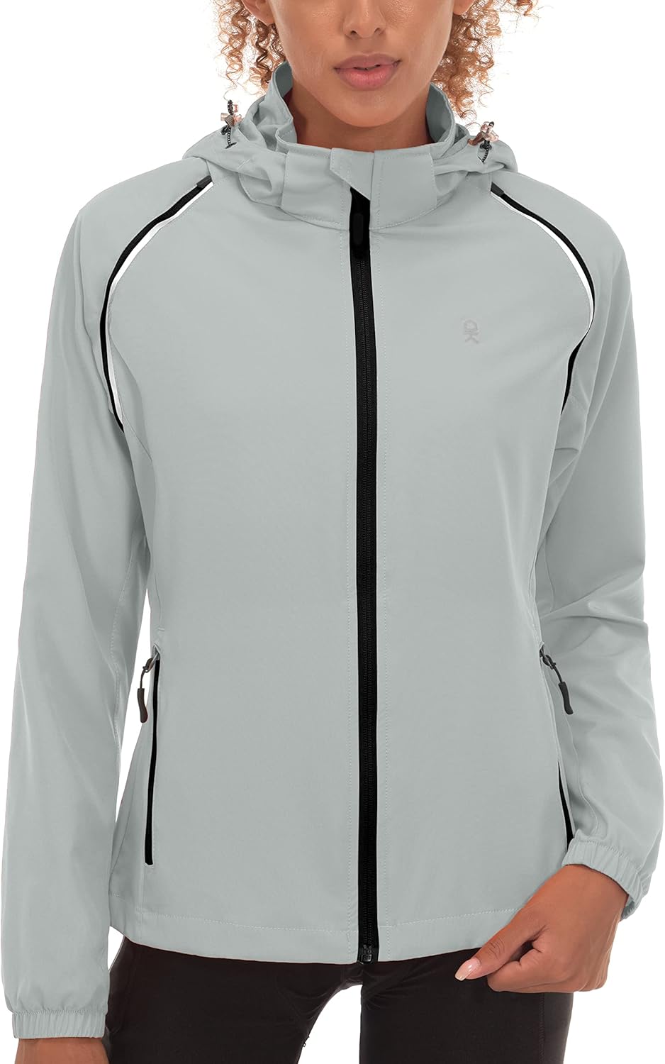 Cycling Jacket with Detachable Sleeves and Hood Little Donkey Andy Women's Quick-Dry Running Jacket UPF 50 