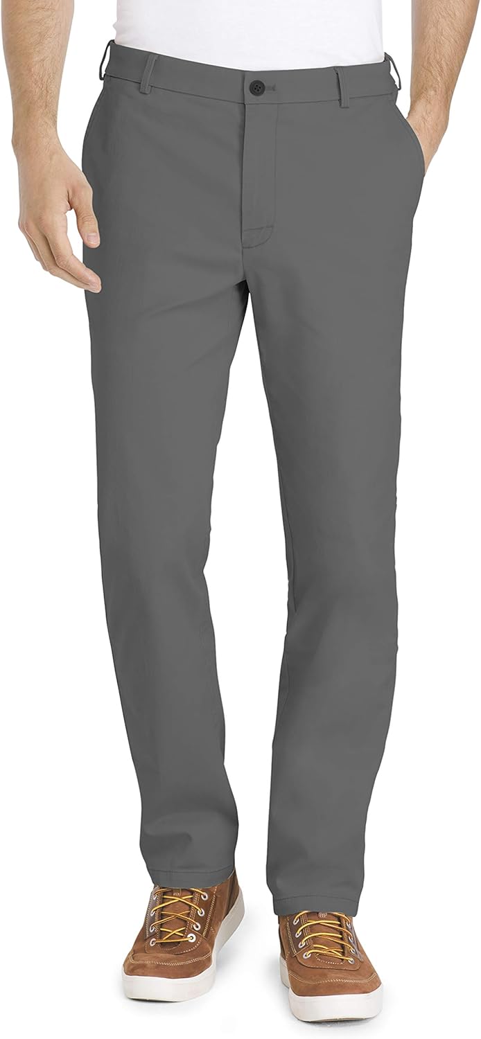 IZOD Men's Saltwater Stretch Flat Front Straight Fit Chino Pant 