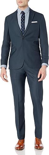 Unlisted by Kenneth Cole Men's 2 Button Slim Fit Suit with Hemmed Pant 
