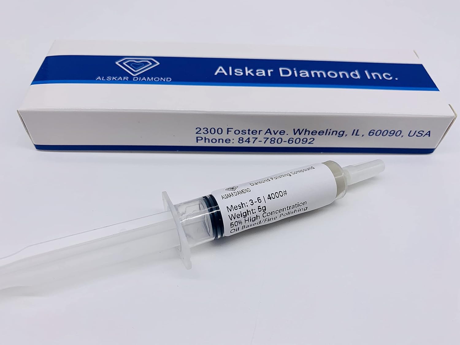 Alskar Diamond Polishing Compound 15-25 Microns Polishing Paste 5 Grams with Diamond Powder 50% Concentration 50%;15-25 Alskar Diamond Polishing Compound 15-25 Microns Polishing Paste 5 Grams with Diamond Powder 50% Concentration 50%;15-25