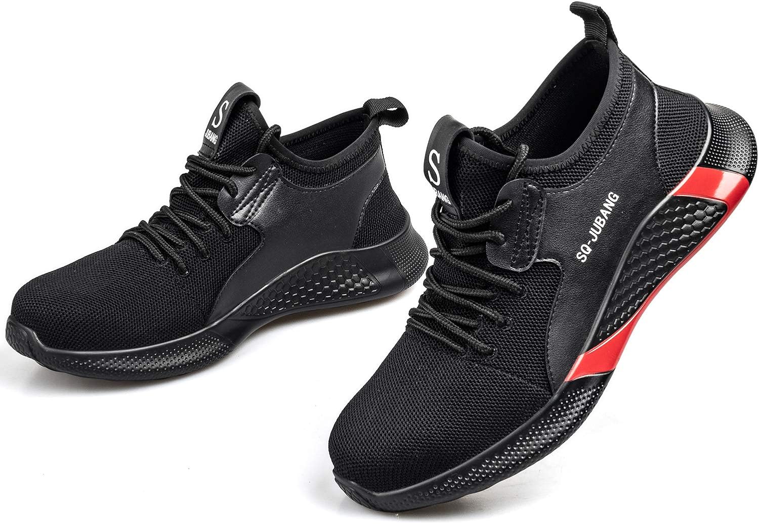 ALGGORUN Steel Toe Shoes for Men Indestructible Shoes Lightweight Breathable Puncture Proof Safety Shoes for Women 