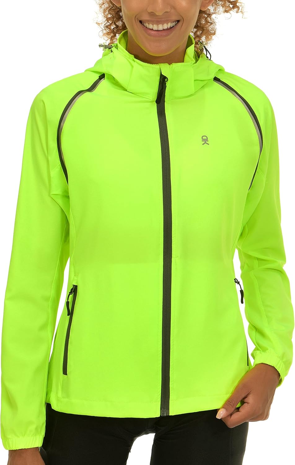 Cycling Jacket with Detachable Sleeves and Hood Little Donkey Andy Women's Quick-Dry Running Jacket UPF 50 