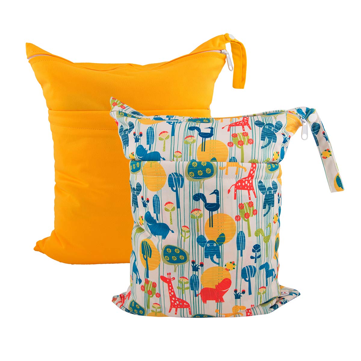 Pool ALVABABY 3pcs Baby Cloth Diaper Wet/Dry Bags|Waterproof Reusable with Two Pockets|Travel Daycare Soiled Baby Items,Yoga，Gym Bag for Swimsuits or Wet Clothes 3L-B29 Beach 