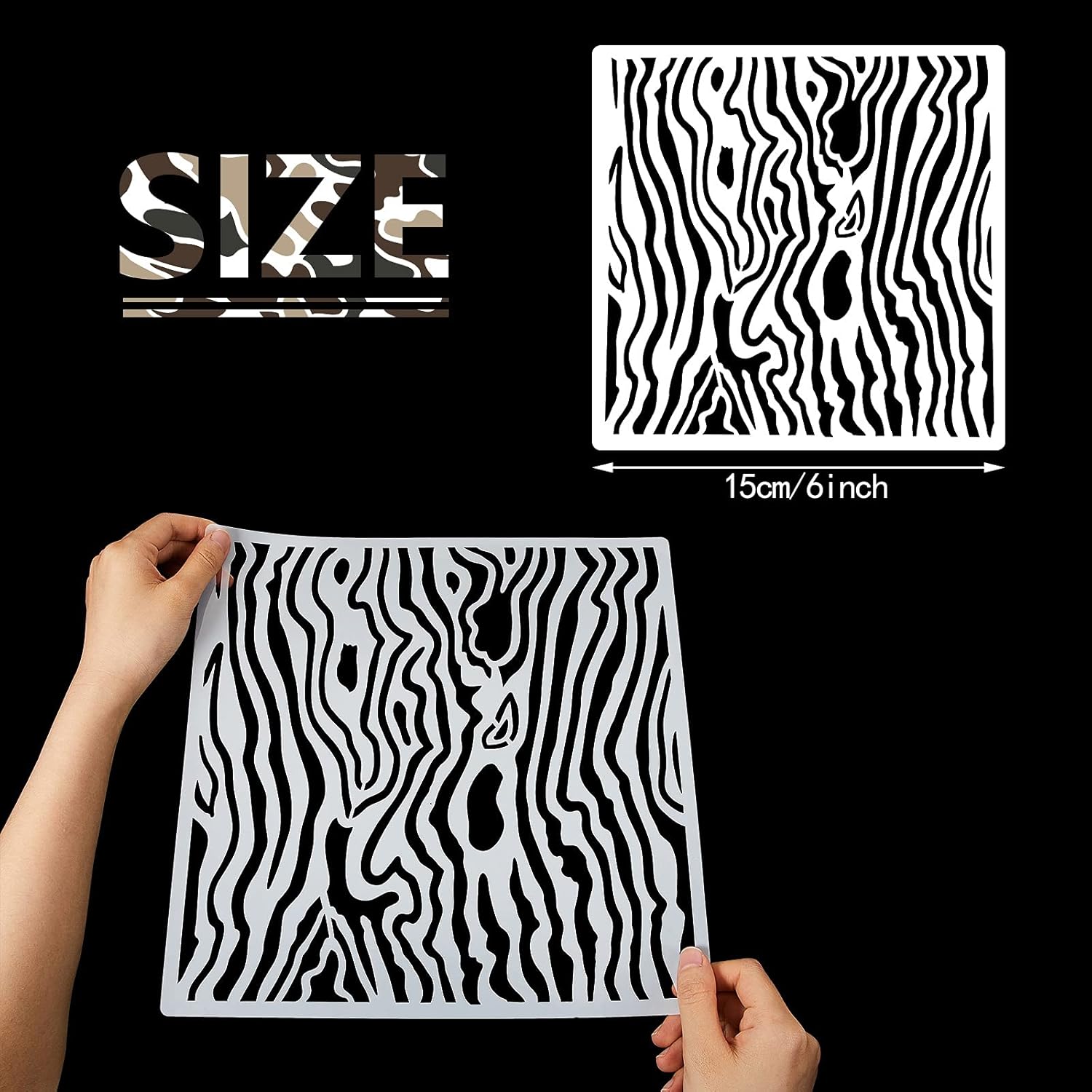9 Pieces Camo Print Stencils Camouflage Painting Templates Reusable Grass Pattern Stencils Green Camo DIY Stencils for Scrapbooking Painting on Wood Crafts 7.9 x 7.9 Inch 
