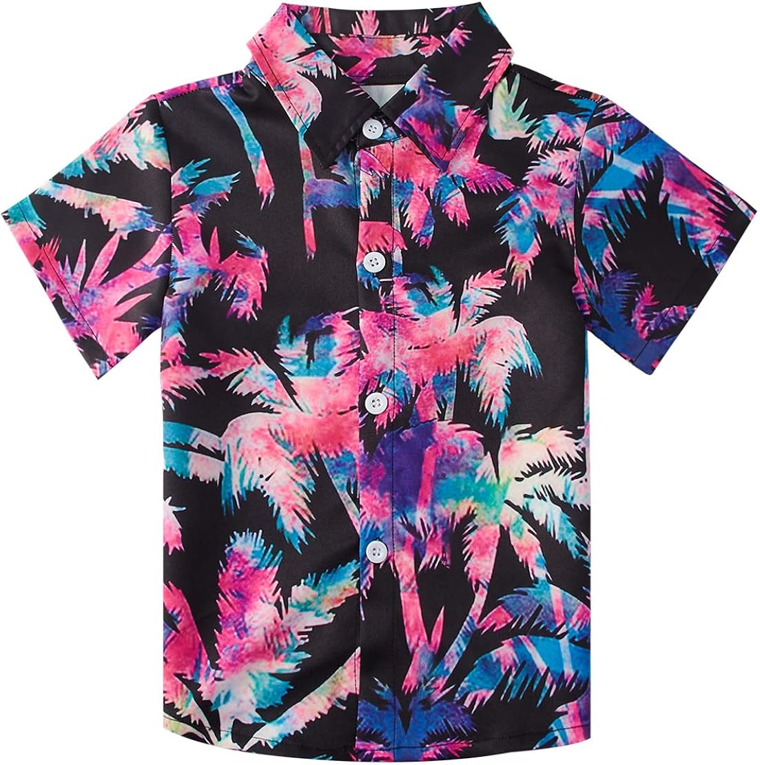 UNICOMIDEA 7-14T Boy's Hawaiian Shirts Kids Summer Short Sleeve Beach Tops Button Down Tee 