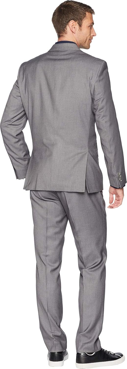 Unlisted by Kenneth Cole Men's 2 Button Slim Fit Suit with Hemmed Pant 