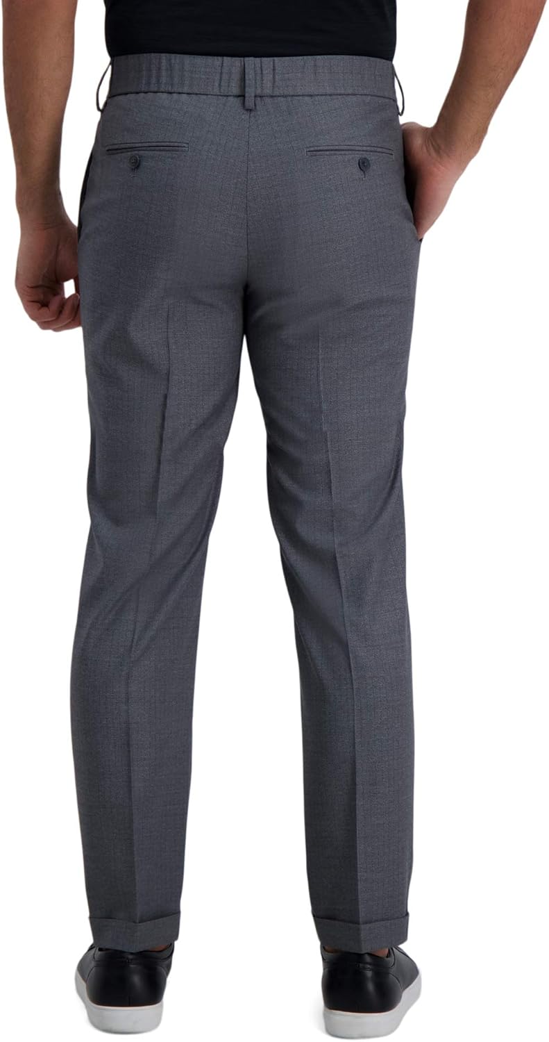 Kenneth Cole REACTION Men's Shadow Check Stretch Slim Fit Dress Pant 