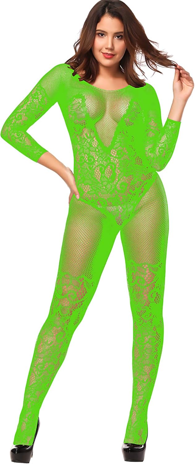1 Piece of Ladies Fishnet Bodysuit Teddy Underwear Comfortable Babydoll Pajamas Fishnet Bodysuit for Women 