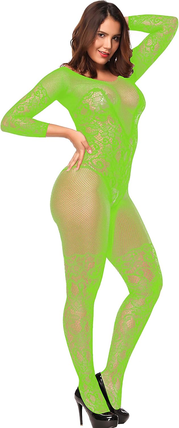 1 Piece of Ladies Fishnet Bodysuit Teddy Underwear Comfortable Babydoll Pajamas Fishnet Bodysuit for Women 