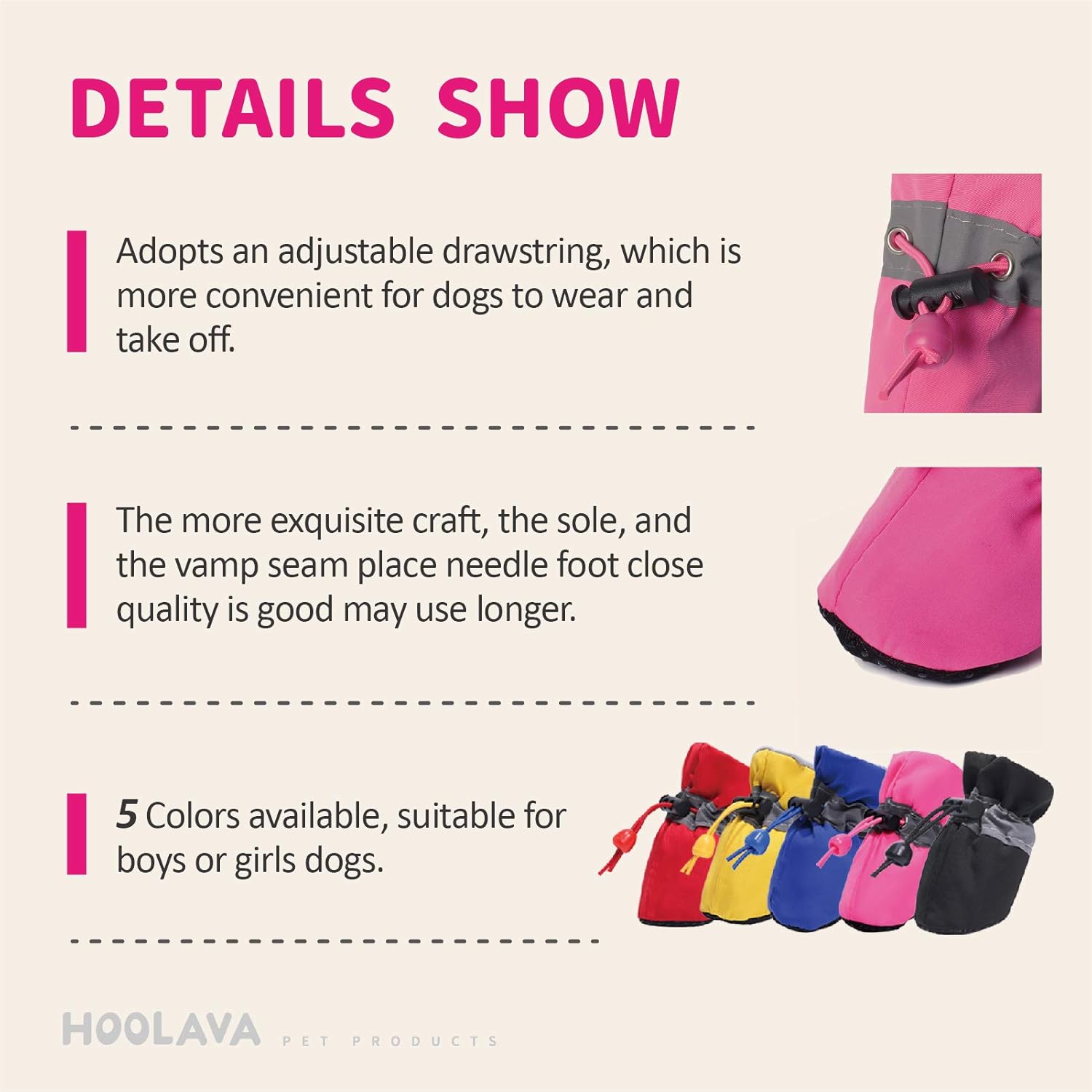 Non Slip Dog Booties for Small Medium Dogs and Puppies 4PCs Dog Boots Paw Protector with Reflective Straps HOOLAVA Dog Shoes Non Slip Dog Booties for Small Medium Dogs and Puppies 4PCs Dog Boots Paw Protector with Reflective Straps HOOLAVA Dog Shoes