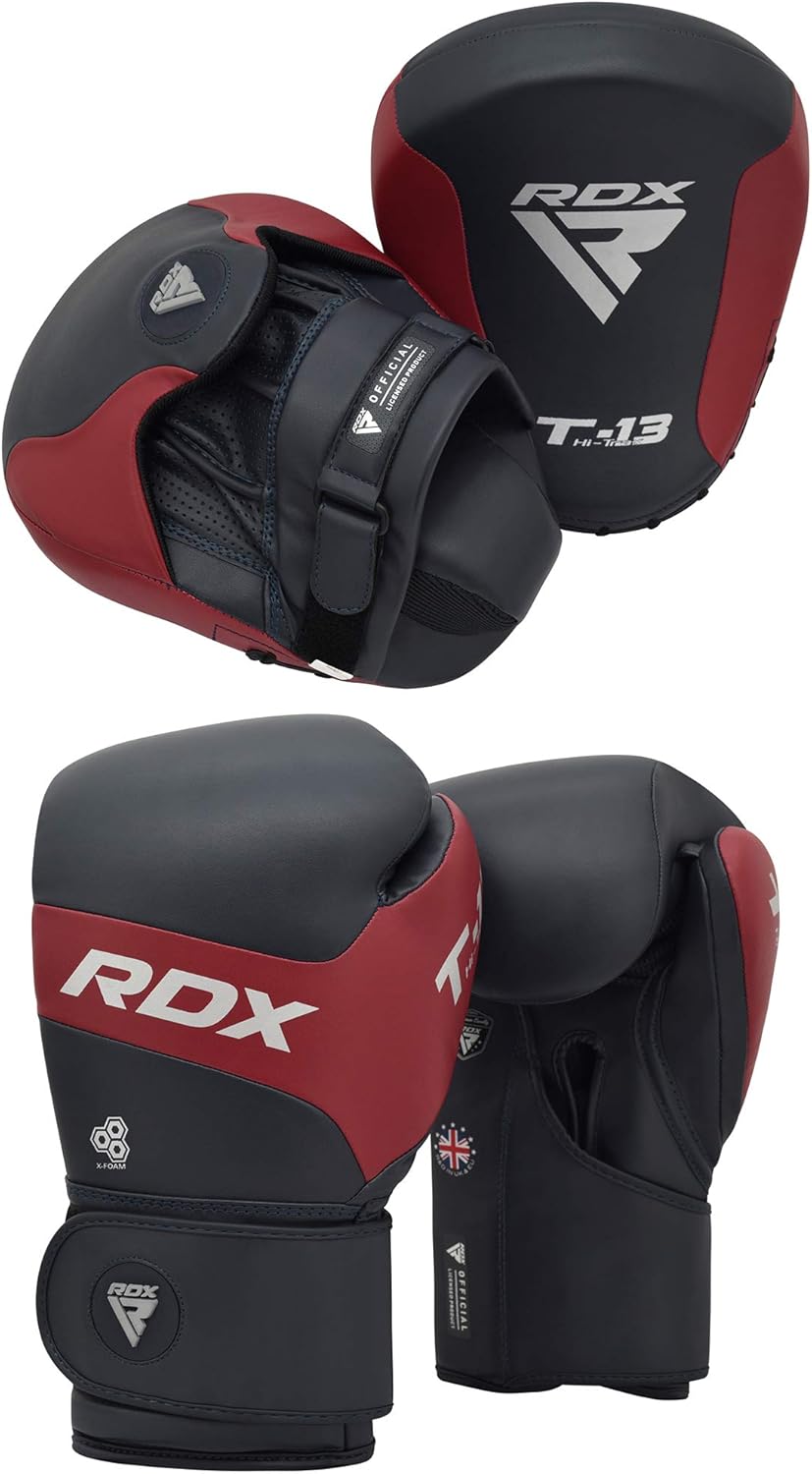 Youth Hook and Jab Target Focus Mitts with Punching Gloves Junior Hand Shield for MMA Muay Thai Martial Arts RDX Kids Boxing Pads and Gloves Set Boxercise Karate and Kickboxing Training 