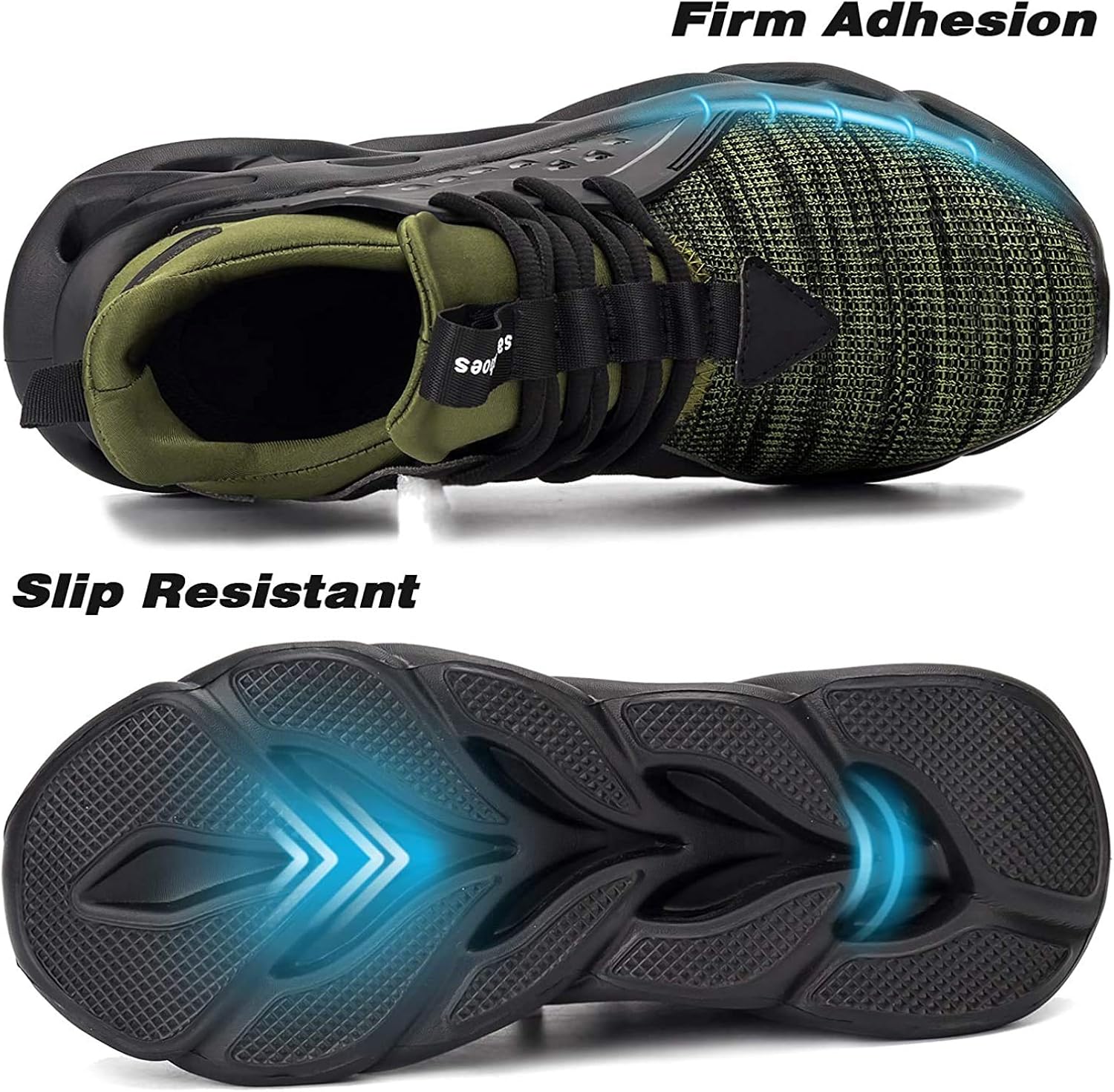 ALGGORUN Steel Toe Shoes for Men Indestructible Shoes Lightweight Breathable Puncture Proof Safety Shoes for Women 
