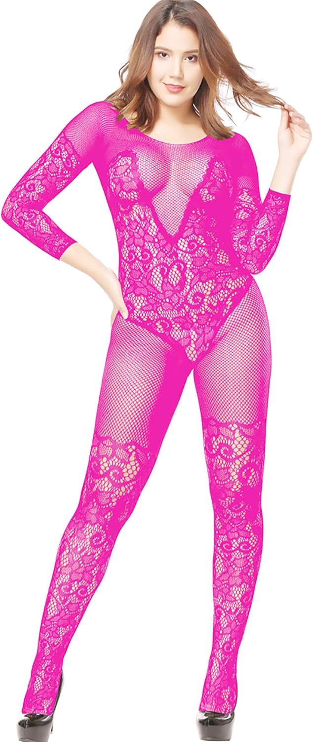 1 Piece of Ladies Fishnet Bodysuit Teddy Underwear Comfortable Babydoll Pajamas Fishnet Bodysuit for Women 