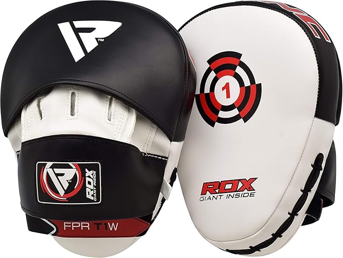Youth Hook and Jab Target Focus Mitts with Punching Gloves Junior Hand Shield for MMA Muay Thai Martial Arts RDX Kids Boxing Pads and Gloves Set Boxercise Karate and Kickboxing Training 