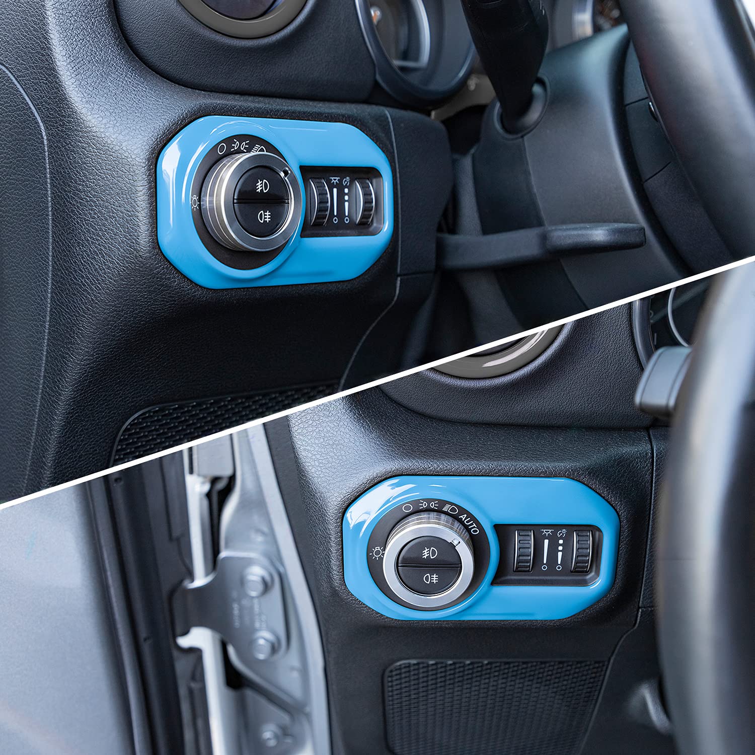 Yellow Headlight Lamp Switch Trim Cover Button Decoration Interior Accessories for 2018-2021 Jeep Wrangler JL JLU & Gladiator JT 