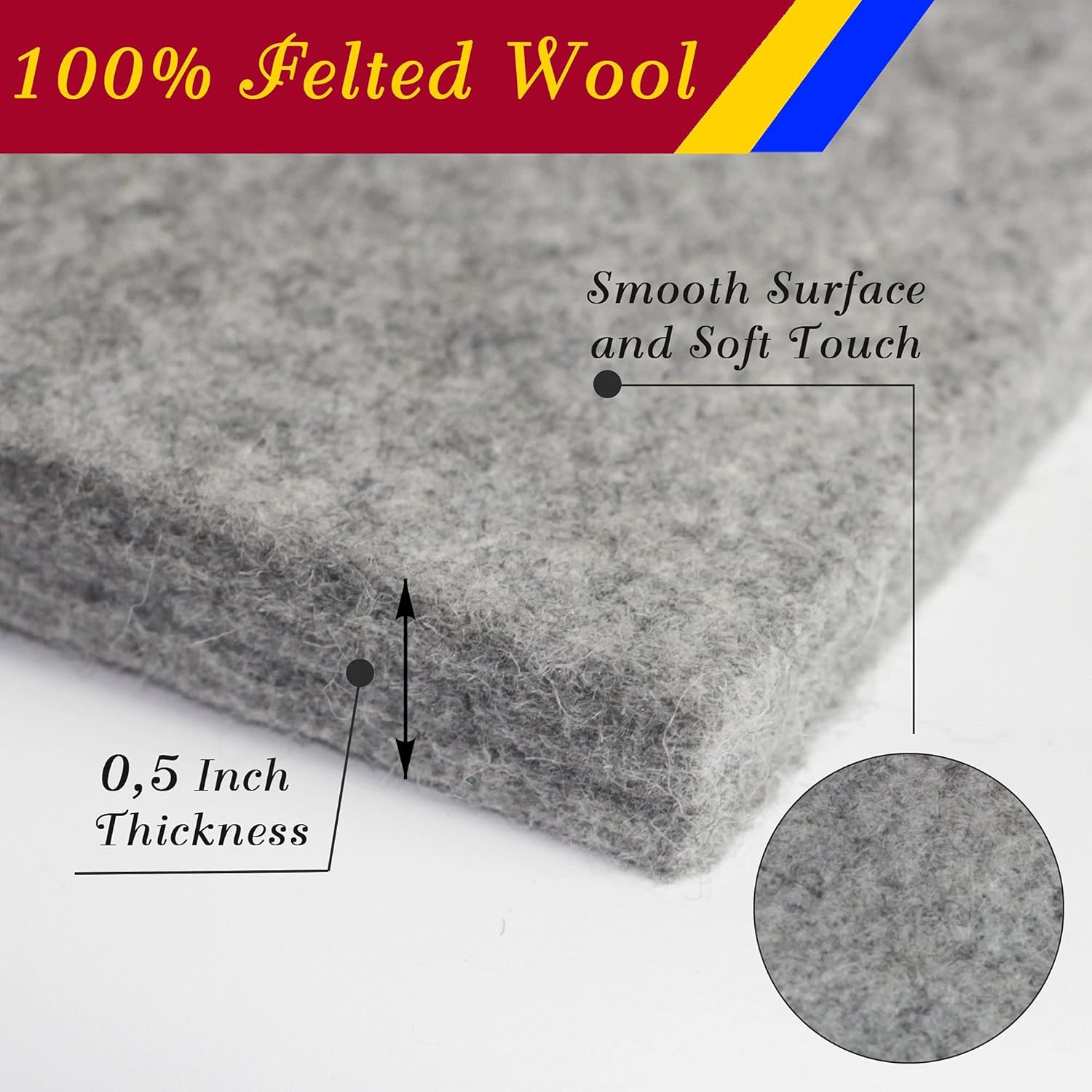 Small Wool Pressing Mat 9 x 9 Quilting Ironing Pad by Savina Take Your Quilting or Other Textile Craft to The Next Level with Professional Results 