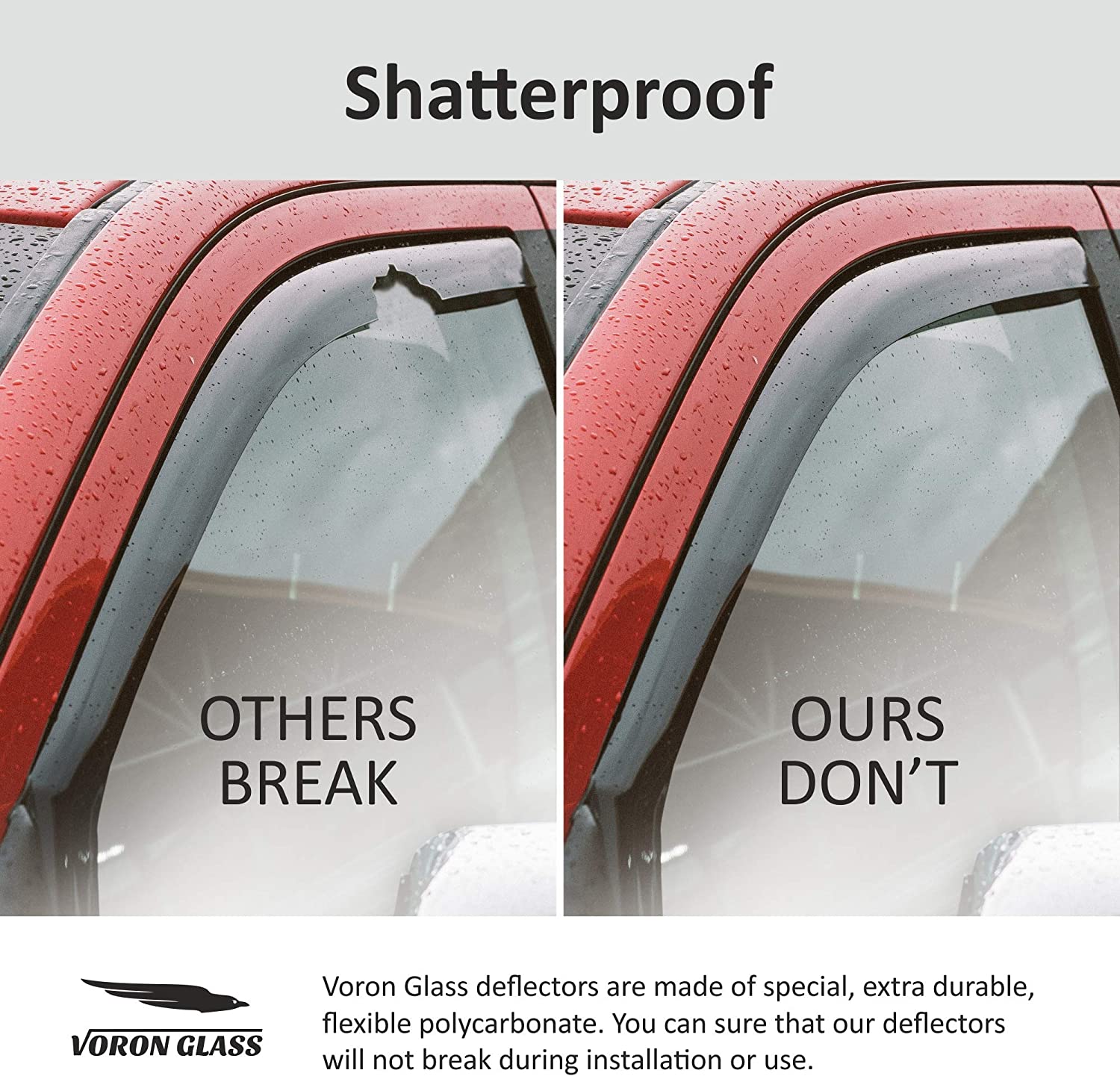 210117 Vent Window Visors Window Deflectors 2 Pieces Voron Glass in-Channel Extra Durable Rain Guards for Chevrolet Express 1996-2021/GMC Savana 1996-2021 