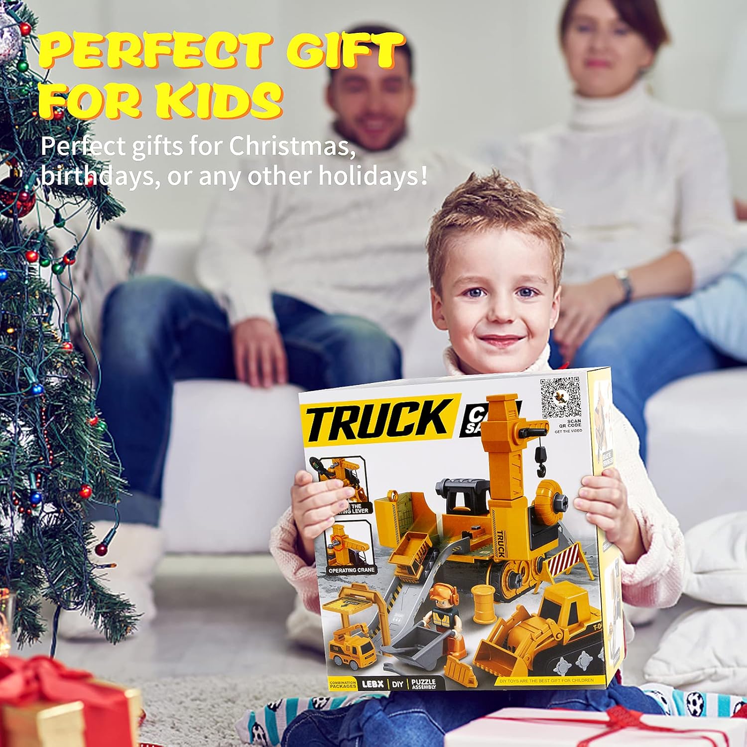 Noetoy Take Apart Toys with Electric Drill Toys for 3 4 5 6 7 8 Year Old Boys Christmas Birthday Gifts for 5 6 7 8 9 10 Year Old Boys Girls Kids 4 in 1 DIY Take Apart Truck Construction Toys 