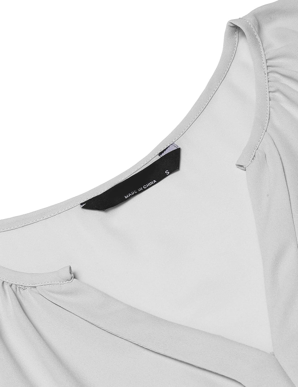 Grabsa Women's Chiffon Blouse Notch Neck Sleeveless Pleated Front Tank Top Grabsa Women's Chiffon Blouse Notch Neck Sleeveless Pleated Front Tank Top