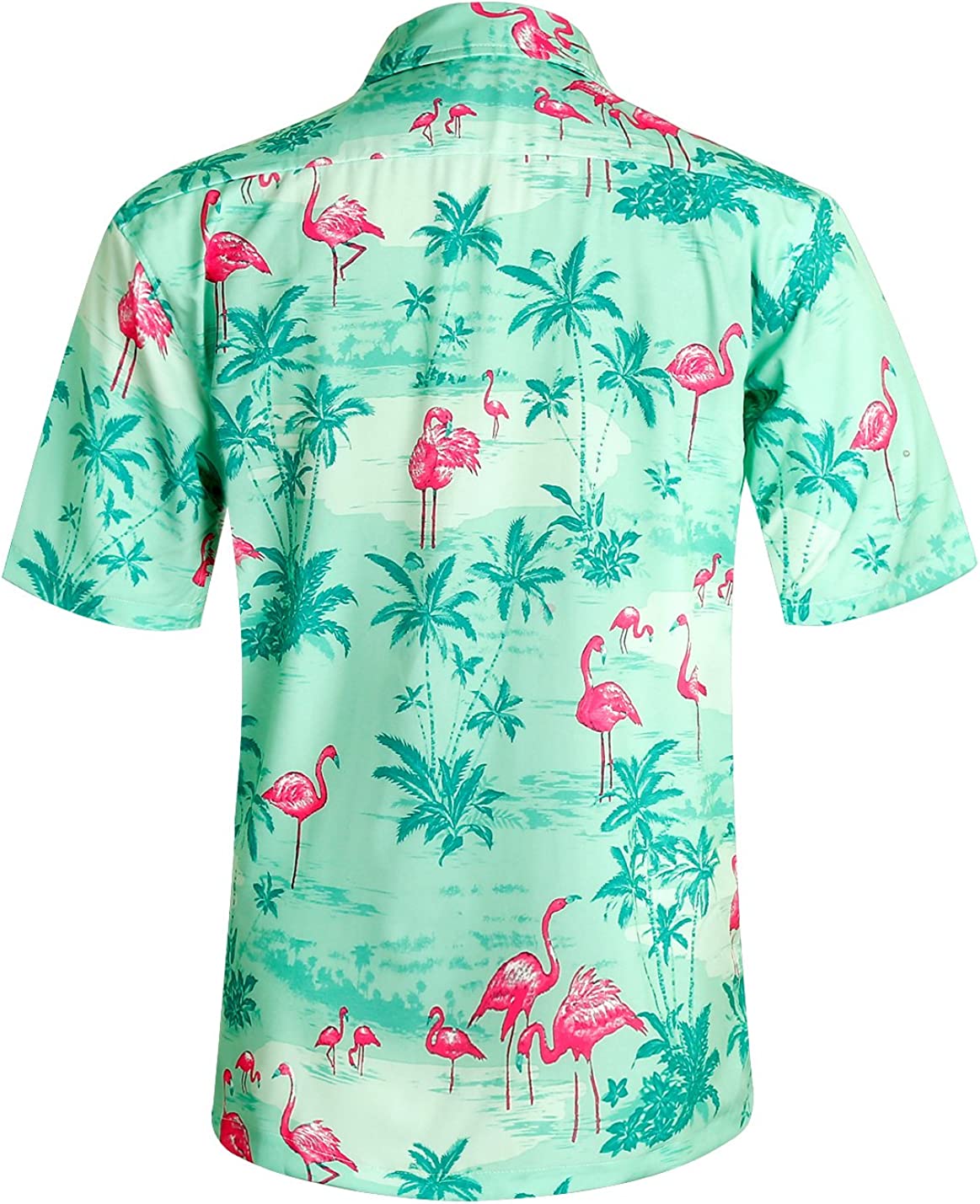 ZHPUAT Men's Funky Hawaiian Shirt Short Sleeve Button Down Tropical Print Shirts Beach Party Holiday 