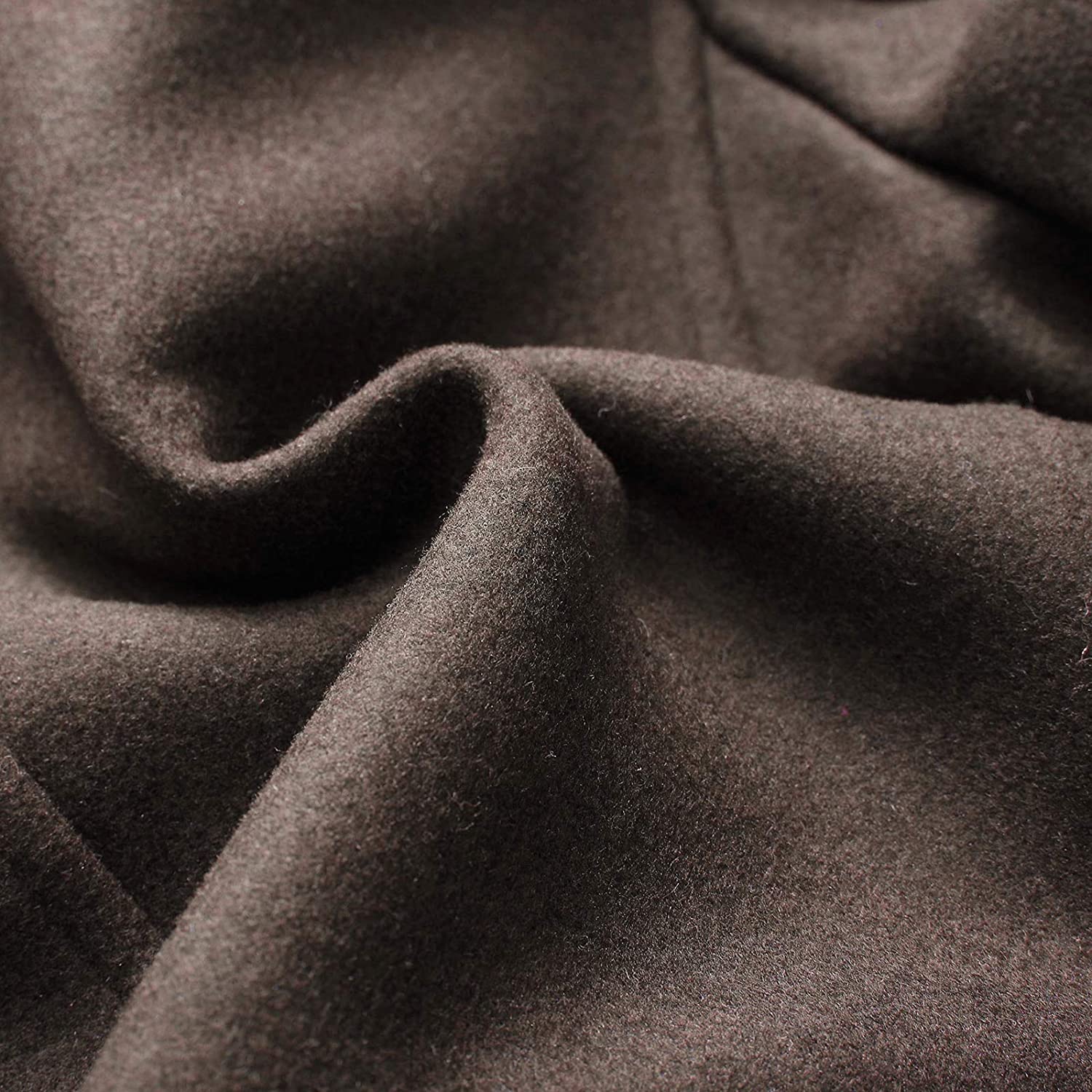 INVACHI Men's Single breasted Mid-length Winter Woolen Business Coat with Free Detachable Soft Touch Wool Scarf 
