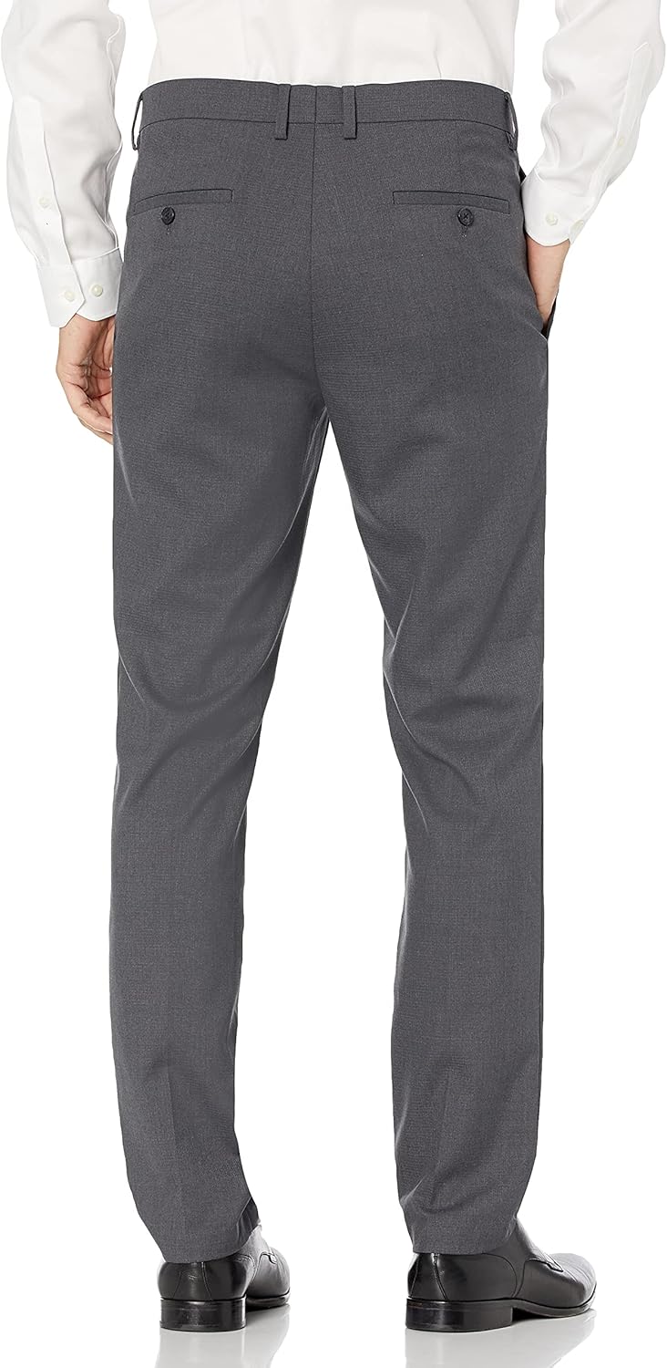 Kenneth Cole REACTION Men's Shadow Check Stretch Slim Fit Dress Pant 
