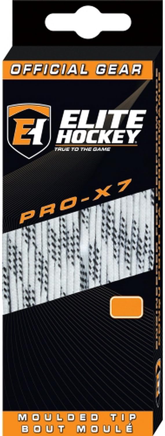 Elite Hockey PRO-X7 Wide Molded Tip Cotton Hockey Skate Laces Color, Size Choice Elite Hockey PRO-X7 Wide Molded Tip Cotton Hockey Skate Laces Color, Size Choice