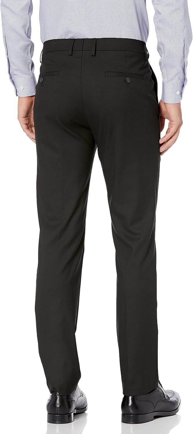 Kenneth Cole REACTION Men's Shadow Check Stretch Slim Fit Dress Pant 