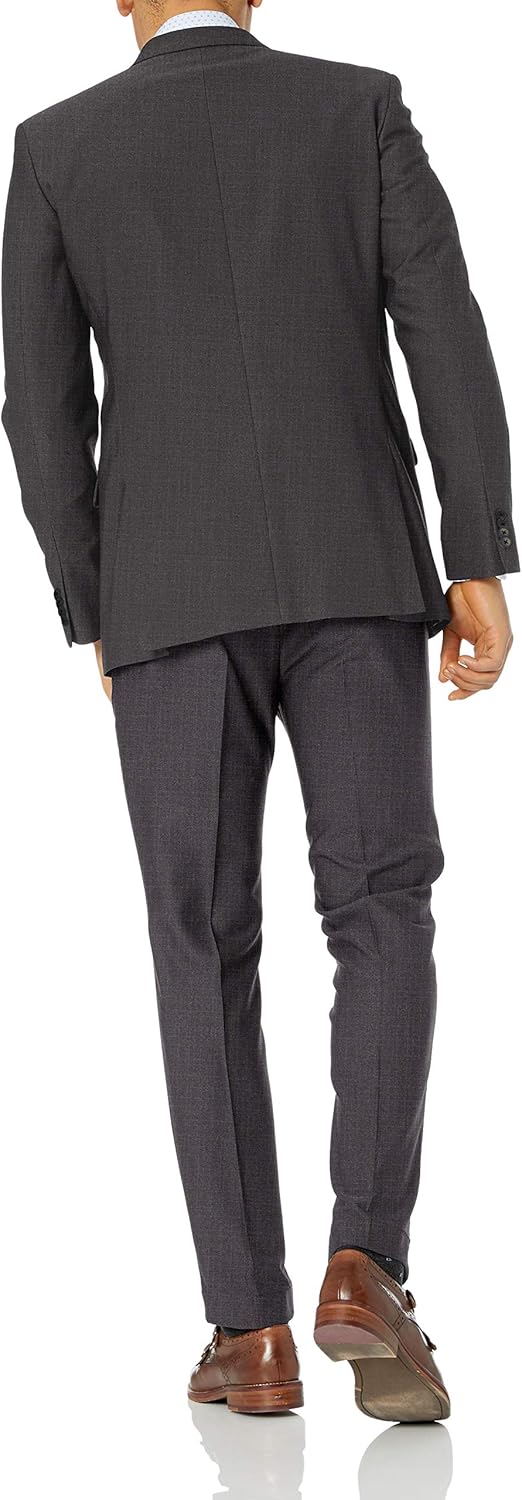 Unlisted by Kenneth Cole Men's 2 Button Slim Fit Suit with Hemmed Pant 