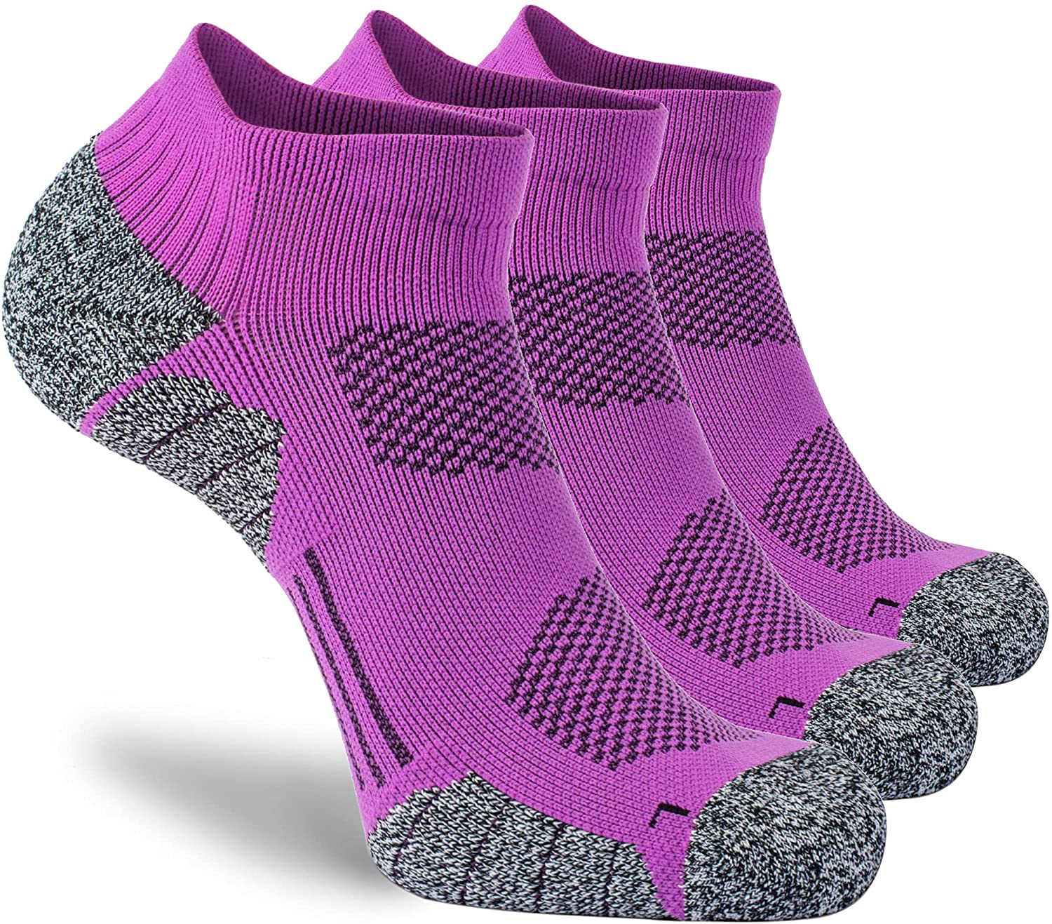 CWVLC Unisex Cushioned Compression Athletic Ankle Socks Multipack 