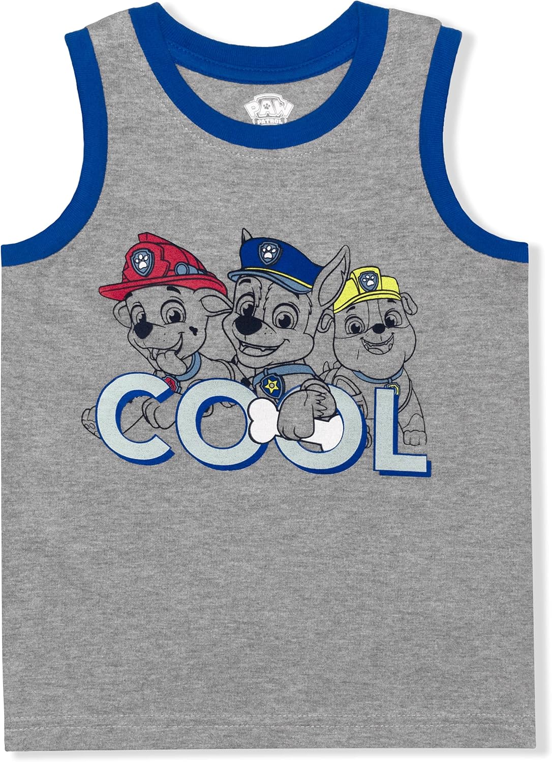 Nickelodeon Paw Patrol 2 Pack Boy's Sleeveless Tee Shirt Set Printed Undershirt for Kids 