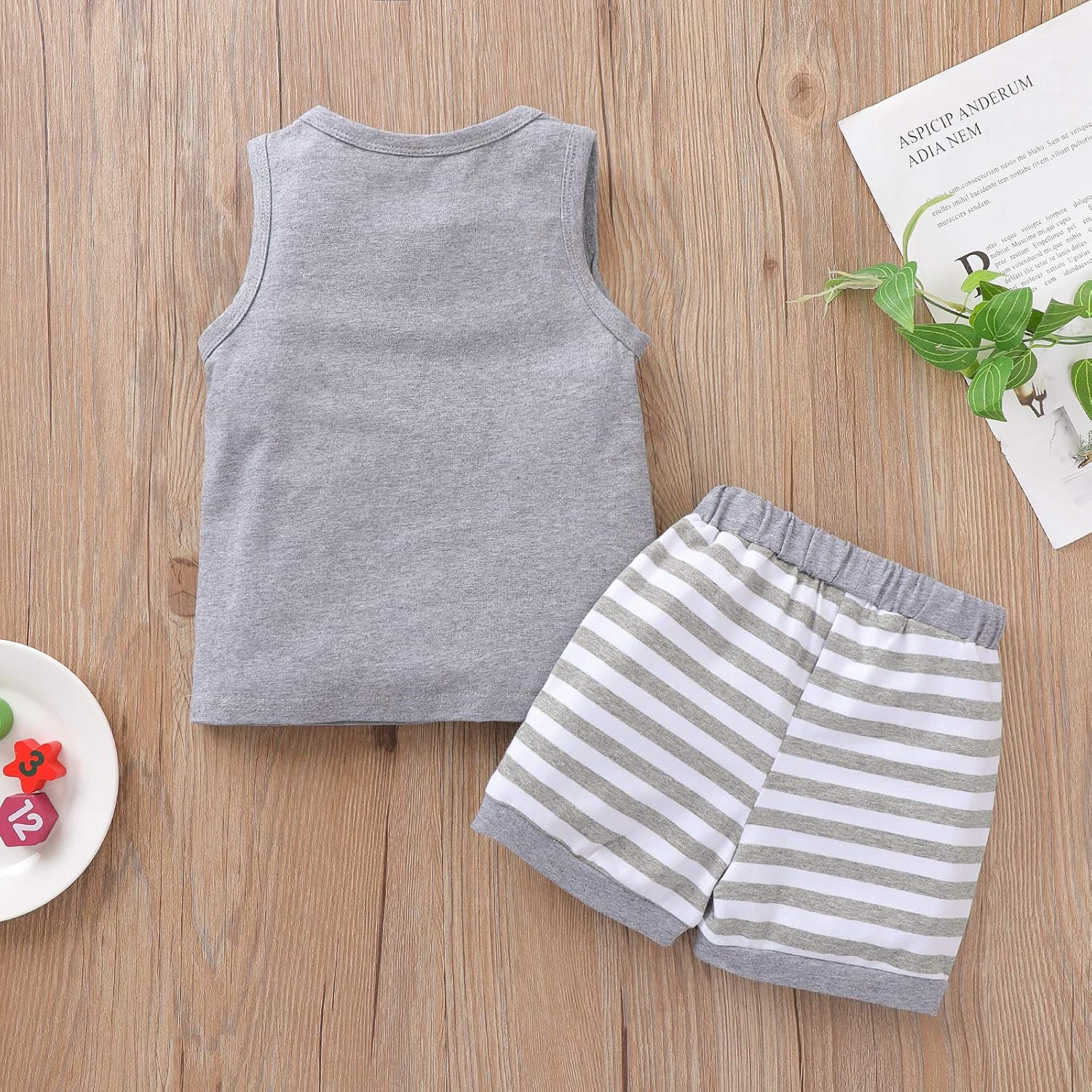 Toddler Baby Boy Clothes Straight Up Mama's Boy Letter Vest Top Stripe Shorts Summer Outfits Set 