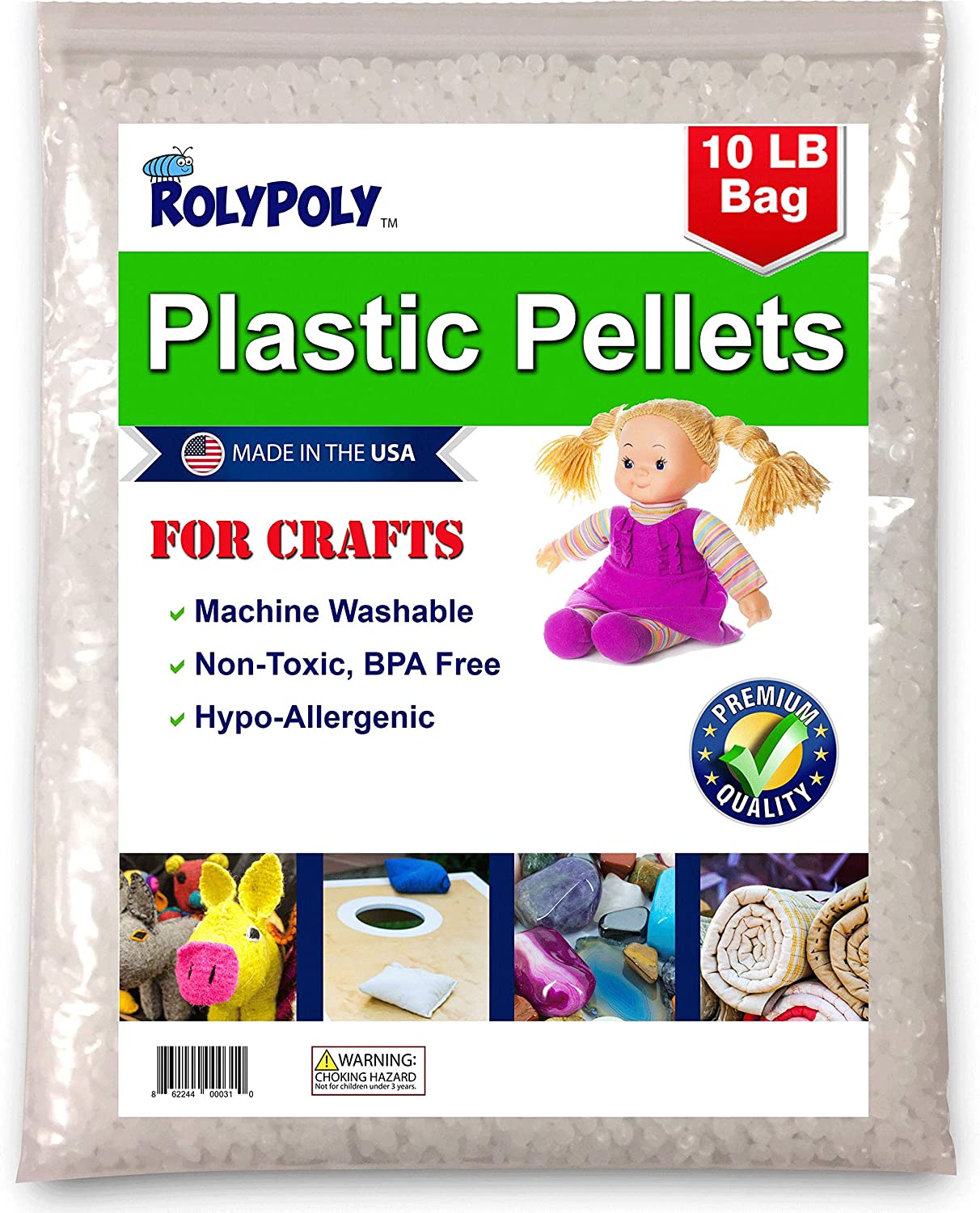 19 lbs Heavy White Plastic Pellets 