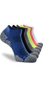 CWVLC Unisex Cushioned Compression Athletic Ankle Socks Multipack 