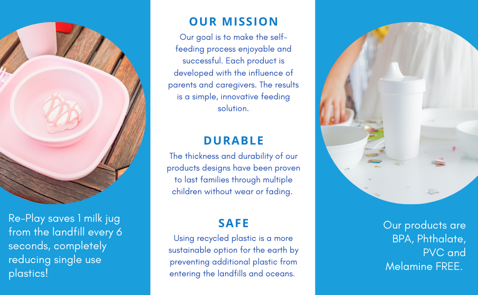 White BPA Free Non Toxic RE-PLAY Made in USA 4pk of Deep Walled Plates in Ice Pink Grey| Eco Friendly Heavyweight Recycled Polypropylene Sand New Naturals Collection Seashell+ 