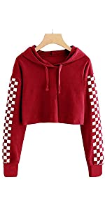 Plain Pink, 9-11 Years/Height:51in Girls Unicorn Crop Tops Kids Cute Hoodies Long Sleeves Pullover Sweatshirts 