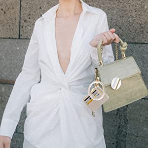 COOLANS Wristlet Bracelet Keychain Pocket Credit Card Holder Purse Tassel Keychain Bangle Key Ring for Women 