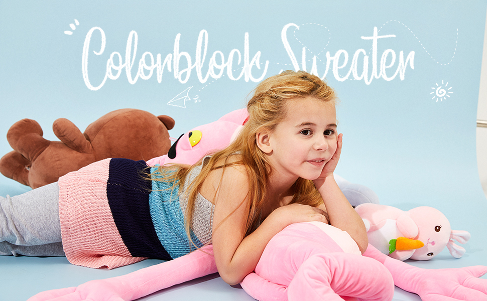 Xineppu Girls Colorblock Sweater Vest Summer Sleeveless Flowy Cute Camis Top 