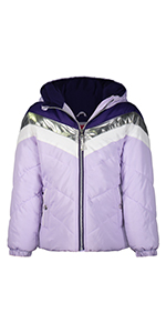 LONDON FOG Baby Girls' Bow Belt Jewel Tone Heavyweight Jacket 