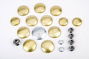 Cam Bearings & Brass Freeze Plug Set Compatible with 1957-1978 Chrysler 273 318 340 360 