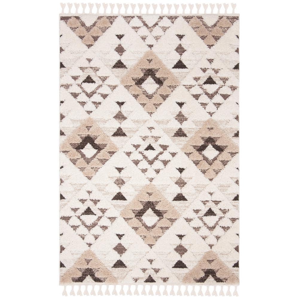 Ivory 2'3 x 6' Brown SAFAVIEH Moroccan Tassel Shag Collection MTS688A Boho Non-Shedding Living Room Bedroom Dining Room Entryway Plush 2-inch Thick Runner Ivory 2'3 x 6' Brown SAFAVIEH Moroccan Tassel Shag Collection MTS688A Boho Non-Shedding Living Room Bedroom Dining Room Entryway Plush 2-inch Thick Runner