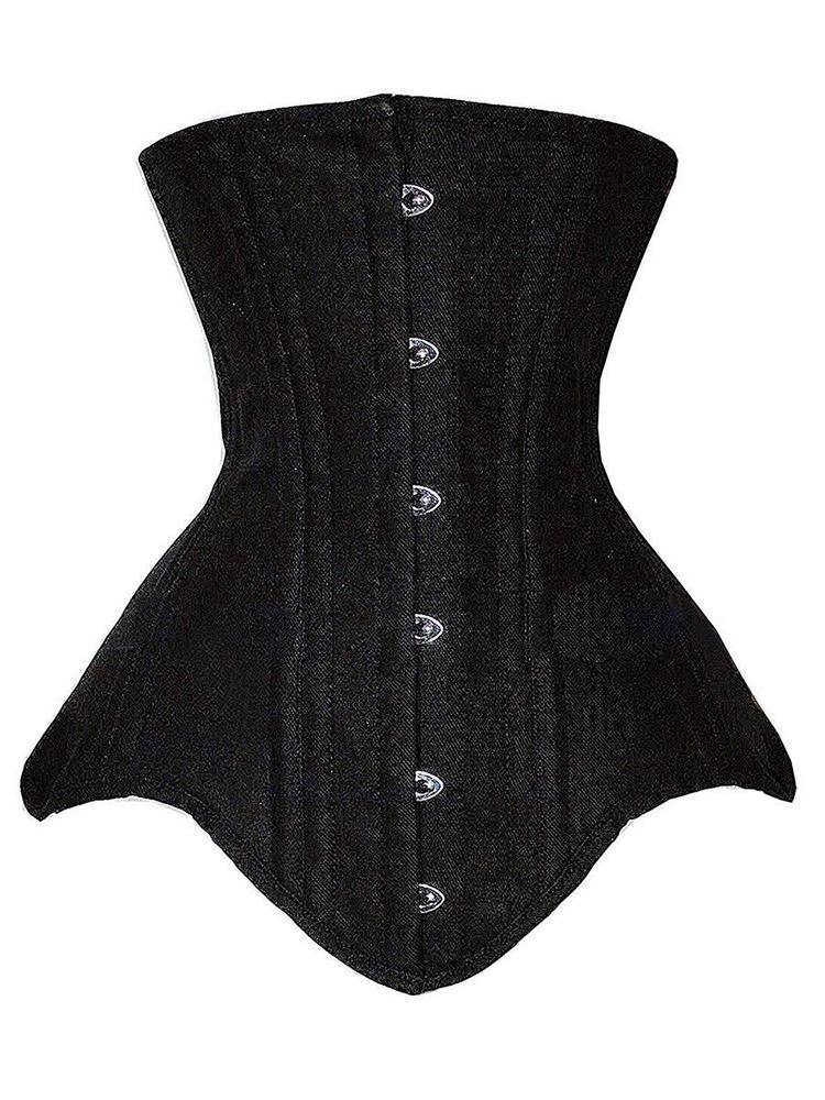 SHAPERX Women's Heavy Duty Corset Double Steel Boned Waist Trainer Corsets Underbust Body Shaper 