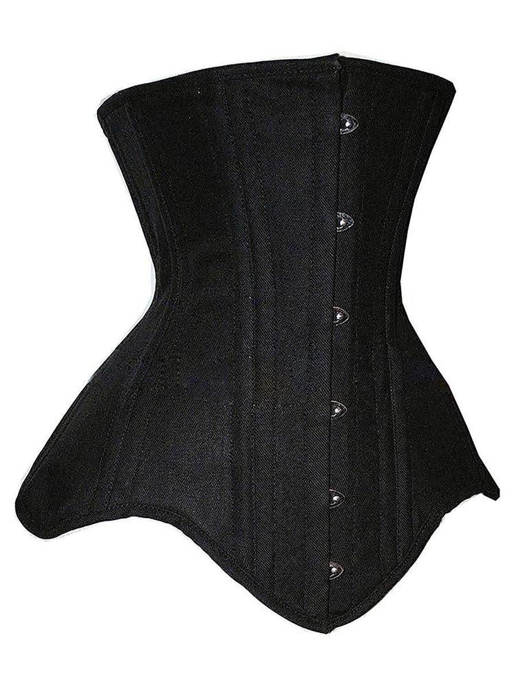 SHAPERX Women's Heavy Duty Corset Double Steel Boned Waist Trainer Corsets Underbust Body Shaper 