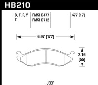 Hawk Performance HB629F.565 HPS Disc Brake Pad Rear 