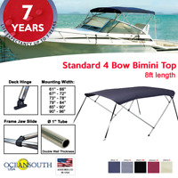 2 Straps KAKIT 750D 3 4 Bow Bimini Top Boat Cover with 2 Rear Support Poles Stainless Steel Mounting Hardwares 1 Inch Stainless Aluminum Frame Storage Boot 4 Quick Release Deck Mounts 