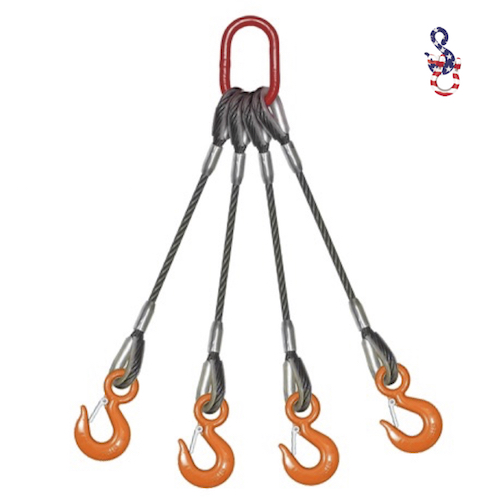 Various Sizes in Listing 1/4 x 8' Single Leg Wire Rope Sling w/Thimble Eye Each End Kennedy Wire Rope & Sling Co 